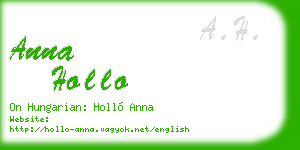 anna hollo business card